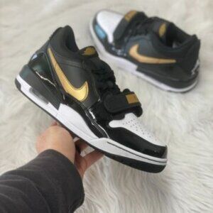 Nike Air Jordan Legacy 312 Low Mens Casual Shoes Black CD7069-071 VNDS Size 8